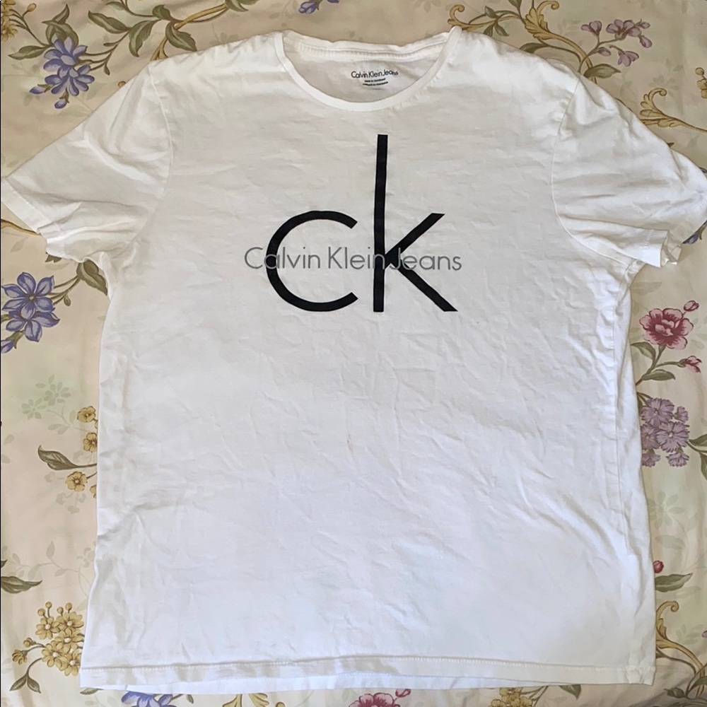 Calvin Klein White and Black Short Sleeve Tees